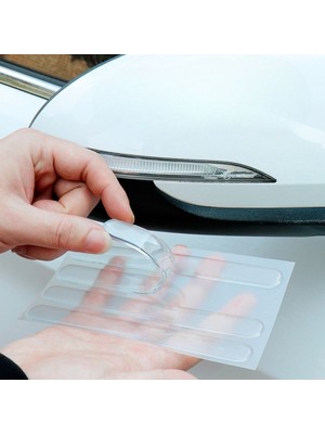 MidasTech  Oto Darbe Koruyucu Şeffaf Kendiliğinden Yapışkanlı Bantlar 4 Adet