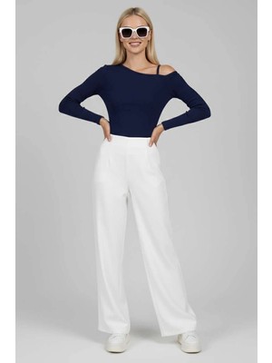 Dua Giyim Tek Omuz Ipli Bluz Lacivert