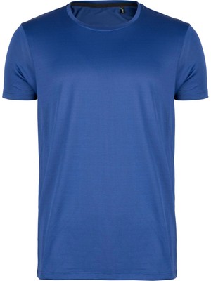 Premium Pamuk Likralı Basic Tişört Rahat Kalıp Unisex Günlük Spor T-Shirt Lacivert