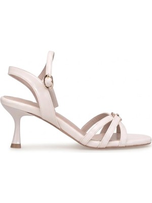 Ayakkabı Fuarı Elit ZK602 Kadın Klasik Topuklu Ayakkabı Bej