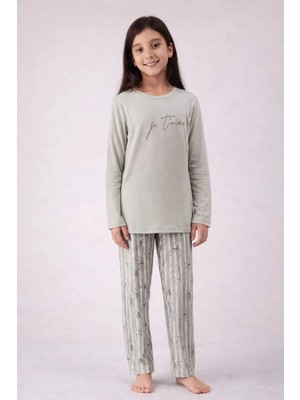 Pemilo Kız Çocuk 15580 Uzun Kol % 100 Pamuk Pijama Takımı