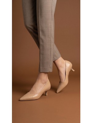 Emienza Delete 1.sınıf Vegan Deri Sivri Burun Topuklu Ayakkabı