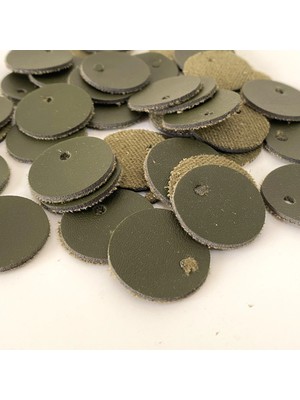 Knitme Suni Deri 2.5 cm Çanta ve Aksesuar Pullu Haki ( 100 Adet )