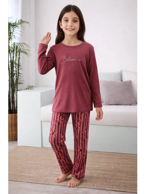 Pemilo Kız Çocuk 15582 Uzun Kol % 100 Pamuk Pijama Takımı