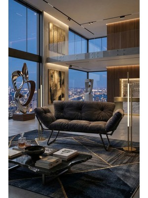 AVYNA Monterıx™ Foldease Ikili Kanepe | Modern Mekanizmalı Çekyat Koltuk - Füme