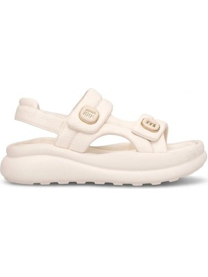 Voyager B640 Kadın Klasik Düz Sandalet Krem