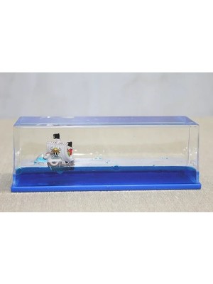 MidasTech Batmayan Gemi Masaüstü Dekorasyonu - Akışkan Sıvı Hareketli Gemi Figürü 15X5 cm