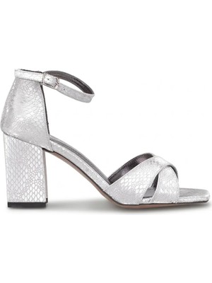 Ayakkabı Fuarı Elit PM08 K50 Kadın Klasik Topuklu Ayakkabı Gümüş