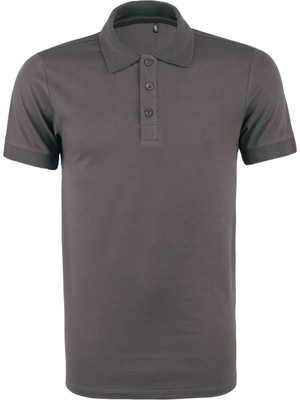 Polo Yaka Tişört  Rahat Kalıp Nefes Alabilen Erkek Polo T-Shirt Füme