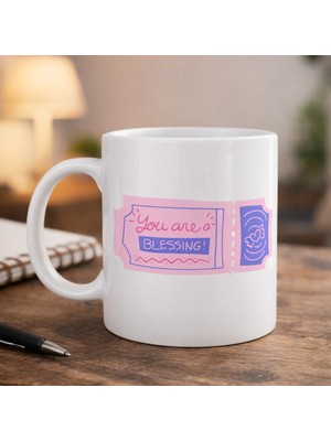 Nexgen You Are A Blessing Yazılı Porselen Kupa Model 32 – Anlamlı Hediye Kupası, Sevdiklerine Moral