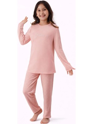 Pemilo Kız Çocuk 15511 Uzun Kol % 100 Pamuk Pijama Takımı