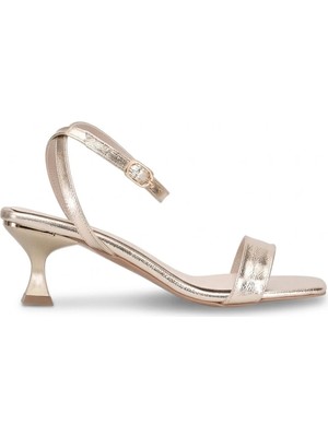 Ayakkabı Fuarı Elit PM161 K65M Kadın Klasik Topuklu Ayakkabı Altın