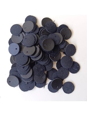 Knitme Suni Deri 2.5 cm Çanta ve Aksesuar Pullu Siyah ( 100 Adet )