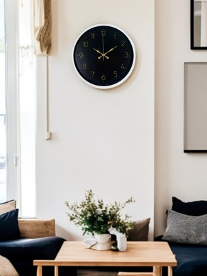 MidasTech 36 cm Beyaz Zarif Duvar Saati