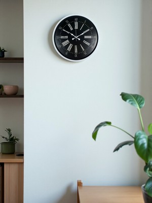 MidasTech 36 cm Beyaz Zarif Dekoratif Duvar Saati