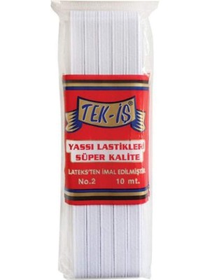 MidasTech Tekis Lastik No:2 Yassı Lastik Şalvar Lastiği 10 Metre Nemere