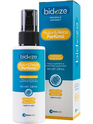 MidasTech Bidoze Huzur & Relax Parfümü 100 Ml. | Sakinleştirici Uyku ve Yastık Spreyi