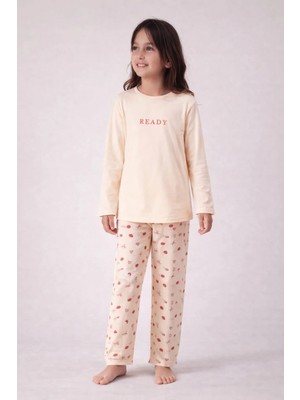 Pemilo Kız Çocuk 15507 Uzun Kol % 100 Pamuk Pijama Takımı