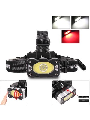 MidasTech 4 Modlu Sensörlü Şarjlı Güçlü Kafa Lambası WT-248 - Xpg + Cob LED Fener