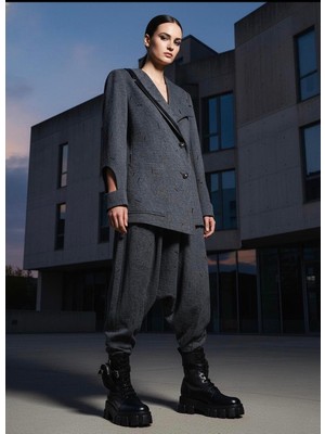 Anka Antrasit Dokulu Ceket