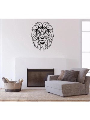 Diken Store Aslan Başı Ahşap Gölge Dekoratif Duvar Tablosu