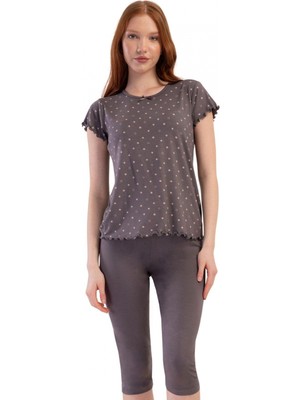 Marsilyan- Likralı Viskon Battal Kayık Yaka Kısa Kol Eteği Ov