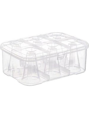 Nexgen Su Bardağı Taşıma Kutusu Şeffaf - 6 Bardak Kapasiteli Piknik Kutusu