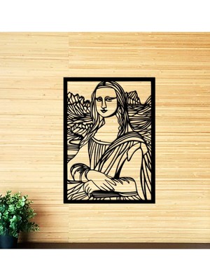 Diken Store Mona Lisa Ahşap Tablo Duvar Dekoru