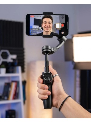 Masa Dostu 3 Eksen Telefon Gimbal Stabilizer Video Sabitleyici Vlog ve Çekim Aparatı Tdms-07