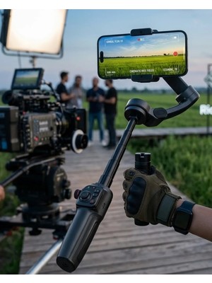 Masa Dostu Profesyonel Telefon Video Sabitleyici Gimbal Stabilizer Vlog Aparatı Tdms-07