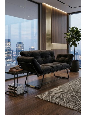 AVYNA Lunavero™ Relaxmotion Ikili Yataklı Kanepe | Luxury Açılır Çekyat - Füme