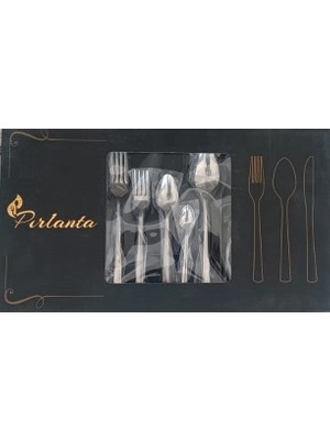 Nexgen Pırlanta 30 Parça 6 Kişilik Çatal Kaşık Takımı 30 Parça Kutulu Hediyelik Çeyizlik Takım