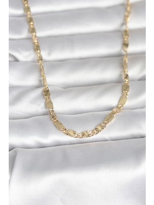 cm 14K Gold Renk Lazer Model 45 cm Kadın Kolye - Lisinya