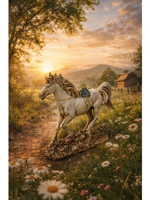 Seymen Bıçakçılık Büyük Boy Dekoratif At Biblosu – Şık ve Estetik At Figürü