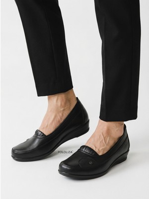 Pololiza %100 Hakiki Deri Astarlı/günlük Anatomik Tam Ortopedik Topuk Jelli/anne Ayakkabısı