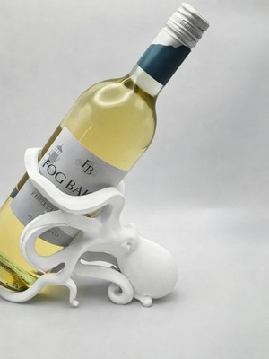 Özel Tasarım Ahtapot Şarap Şişesi Tutucu - Dekoratif Modern Şarap Standı ve Sunum Aksesuarı