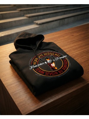 Giallo Rosso Babadan Kızına Kapşonlu Hoodie