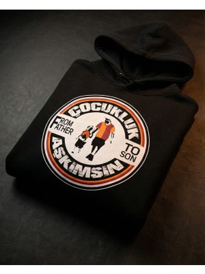 Giallo Rosso Çocukluk Aşkımsın Kapşonlu Hoodie