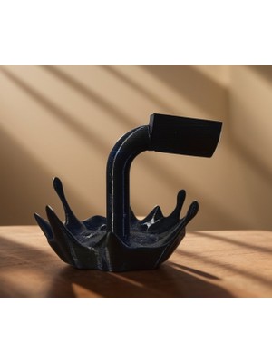 Sihirli Dökülen Şarap Görünümlü Dekoratif Şişe Tutucu - Splash Tasarım Estetik Şarap Standı