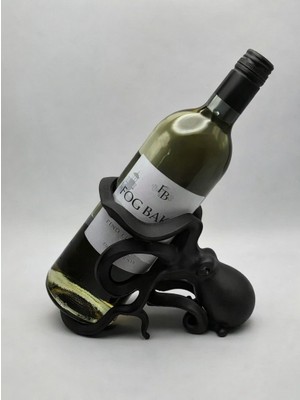 Ahtapot Tasarımlı Dekoratif Şarap Şişesi Tutucu & Modern Masaüstü Standı