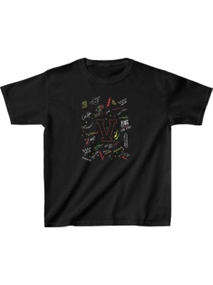 Marsilyan Baskılı T-Shirt - Siyah -