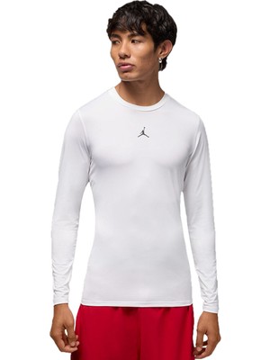 Nike Jordan Erkek Siyah Uzun Kollu Fonksiyonel Tişört - Dri-Fıt Teknolojili