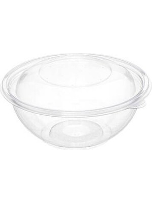 Home Şeffaf Yuvarlak Salata Kasesi Kapaklı 1000 cc 100 Adet