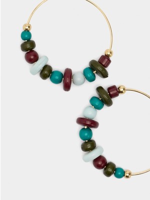 Parfois Çok Renkli Boncuklu Halka Küpe