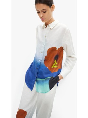 Parfois Kadın %100 Keten Desenli Gömlek