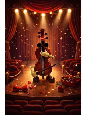 Seymen Bıçakçılık Keman Figürlü Dekoratif Müzik Kutusu | Müzik Temalı Masa Üstü Müzik Kutusu