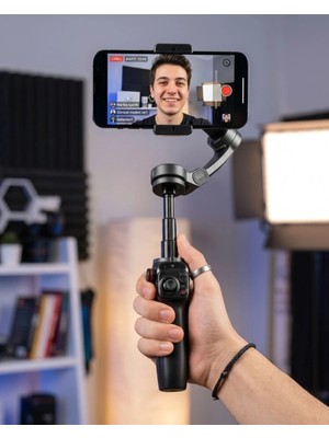 3 Eksen Telefon Gimbal Stabilizer Video Sabitleyici Vlog ve Çekim Aparatı