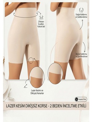 Feenia Corseto Lazer Kesim Inceltme Etkili Paçalı Korse