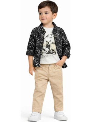 Bebepan Wild Erkek Çocuk Gönlek Pantolon 3 Lü Takım