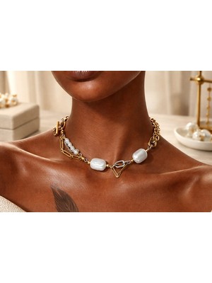 Doğal Barok ve Arpa Incili Choker